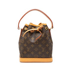 Louis Vuitton Monogram Mini Noe Handbag Brown Leather