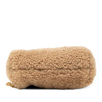 Fendi First Nano Mini Chain Shoulder Pouch Coin Purse Key Holder Brown Fleece — view 3