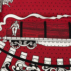 Hermes Carre 55 All Aboard Scarf Wine Red White Black Silk — view 6