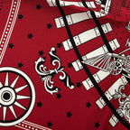 Hermes Carre 55 All Aboard Scarf Wine Red White Black Silk — view 4