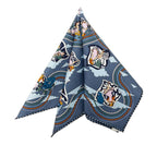 Hermes Carre 45 Carres Volants Flying Scarf Blue Multicolor Silk — view 2