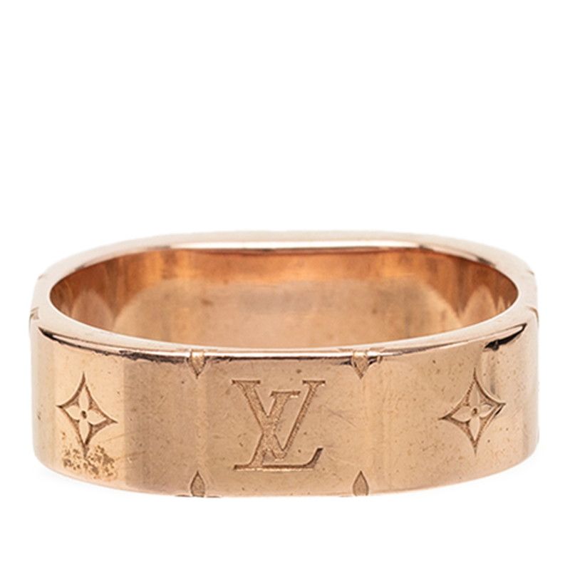 Louis Vuitton Bague Nanogram Ring L Pink Gold Plated — view 3