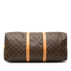 Louis Vuitton Monogram Keepall Bandouliere 50 Boston Bag 2-Way Brown Leather — view 3