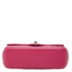 Chanel CC Logo V-stitch Crossbody Chain Shoulder Bag Pink Lambskin — view 3