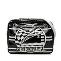 Chanel la Pausa Chain Shoulder Bag Logo Black White Leather