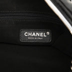 Chanel la Pausa Chain Shoulder Bag Logo Black White Leather — view 5