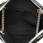 Chanel la Pausa Chain Shoulder Bag Logo Black White Leather — view 4