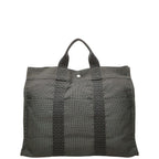 Hermes Herline Tote Bag MM Gray Canvas