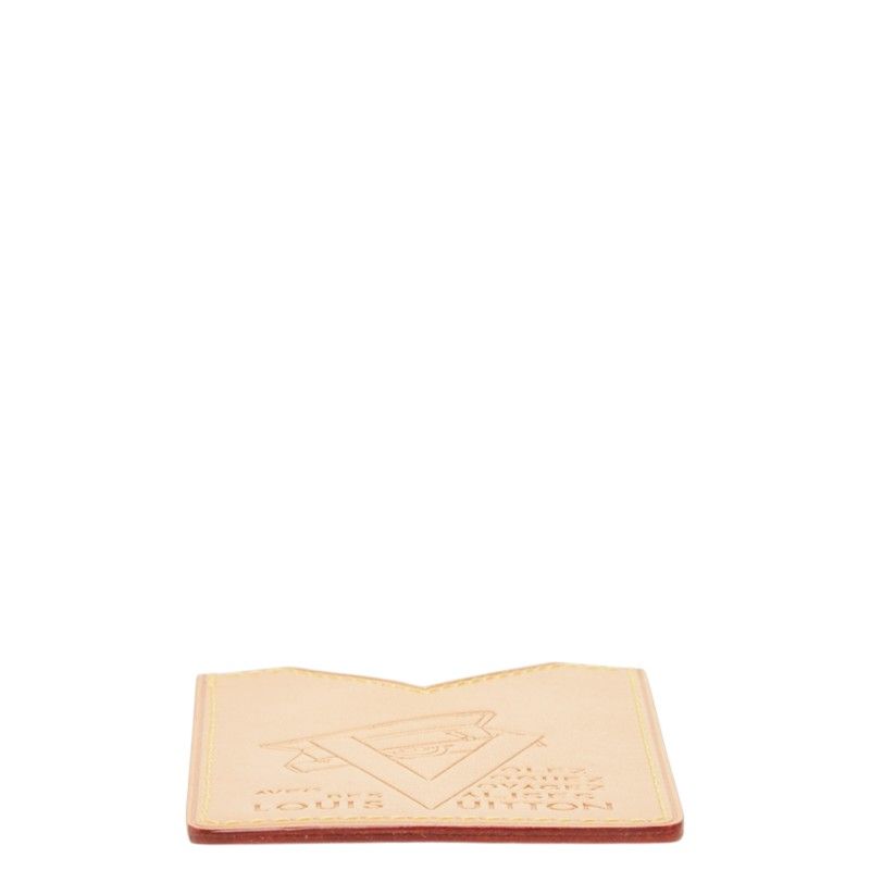 Louis Vuitton Card Case Trunk Beige Leather — view 3