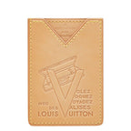 Louis Vuitton Card Case Trunk Beige Leather