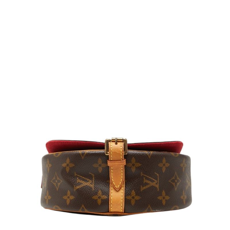 Louis Vuitton Monogram Tambourine Crossbody Shoulder Bag Brown Leather — view 3