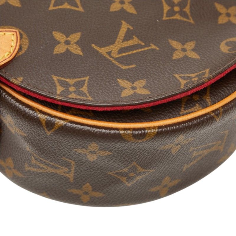 Louis Vuitton Monogram Tambourine Crossbody Shoulder Bag Brown Leather — view 4