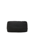 Fendi Zucchino Mamma Bucket Handbag Black Canvas Leather — view 3