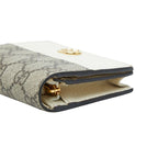 Gucci GG Supreme Bifold Wallet Beige White Leather — view 5