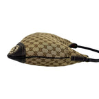 Gucci Interlocking G GG Pattern Logo Canvas Leather Shoulder Bag Tote Brown — view 6
