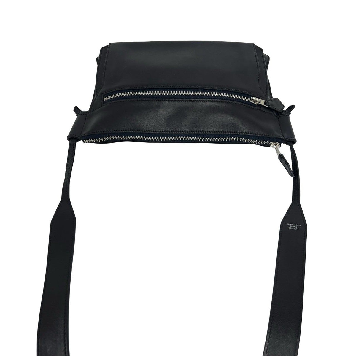Hermes Ultrapla Evercolor Leather Shoulder Bag Pochette Crossbody Black — view 4
