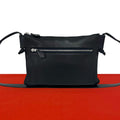 Hermes Ultrapla Evercolor Leather Shoulder Bag Pochette Crossbody Black