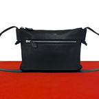 Hermes Ultrapla Evercolor Leather Shoulder Bag Pochette Crossbody Black