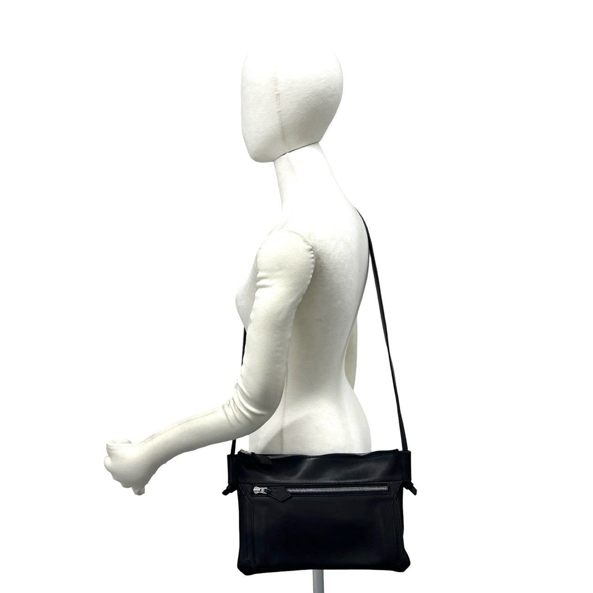 Hermes Ultrapla Evercolor Leather Shoulder Bag Pochette Crossbody Black — view 2