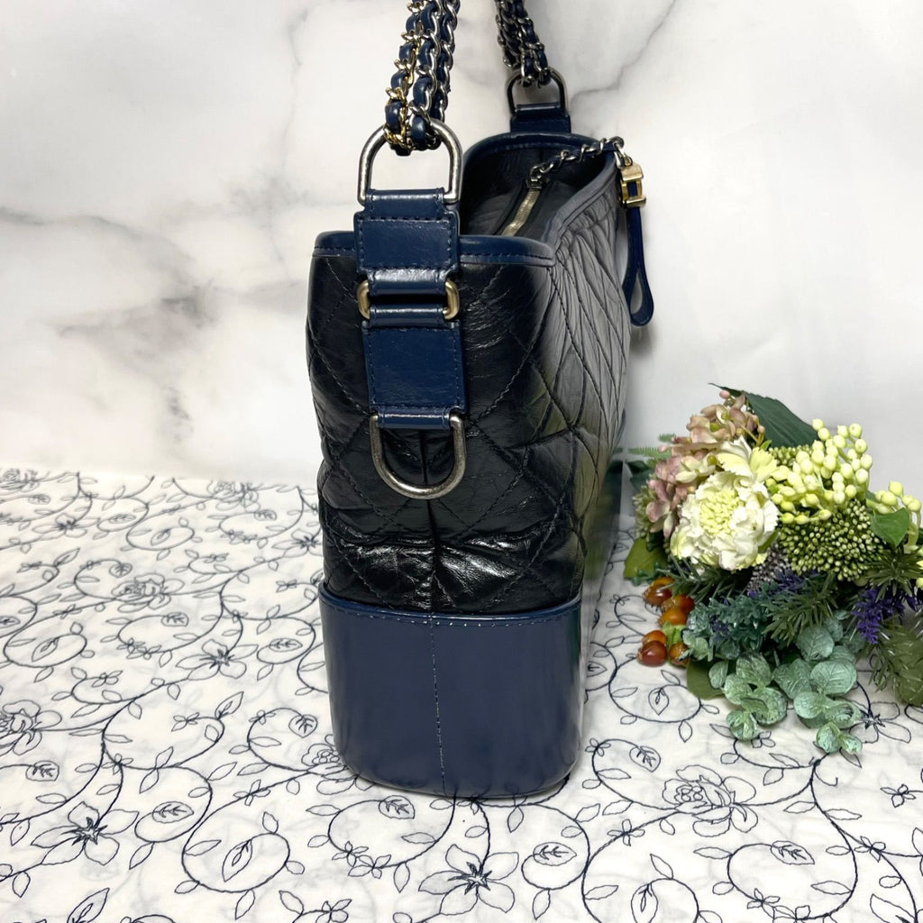 Chanel Gabrielle Bicolor Quilted Chain Handbag — view 8