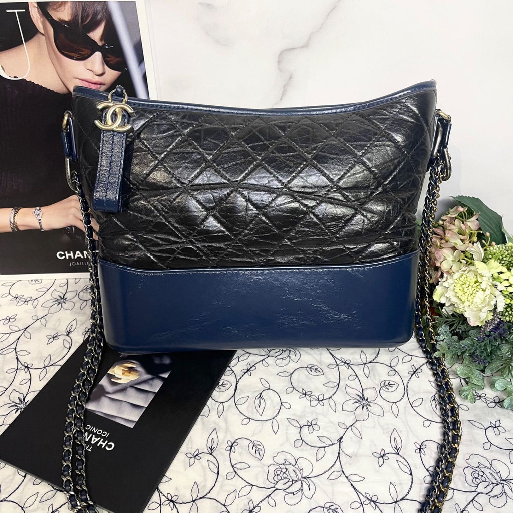 Chanel Gabrielle Bicolor Quilted Chain Handbag — view 3