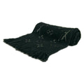 Louis Vuitton Scarf Logomania Shine Black Silver Wool Silk