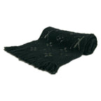 Louis Vuitton Scarf Logomania Shine Black Silver Wool Silk