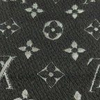 Louis Vuitton Scarf Logomania Shine Black Silver Wool Silk — view 3