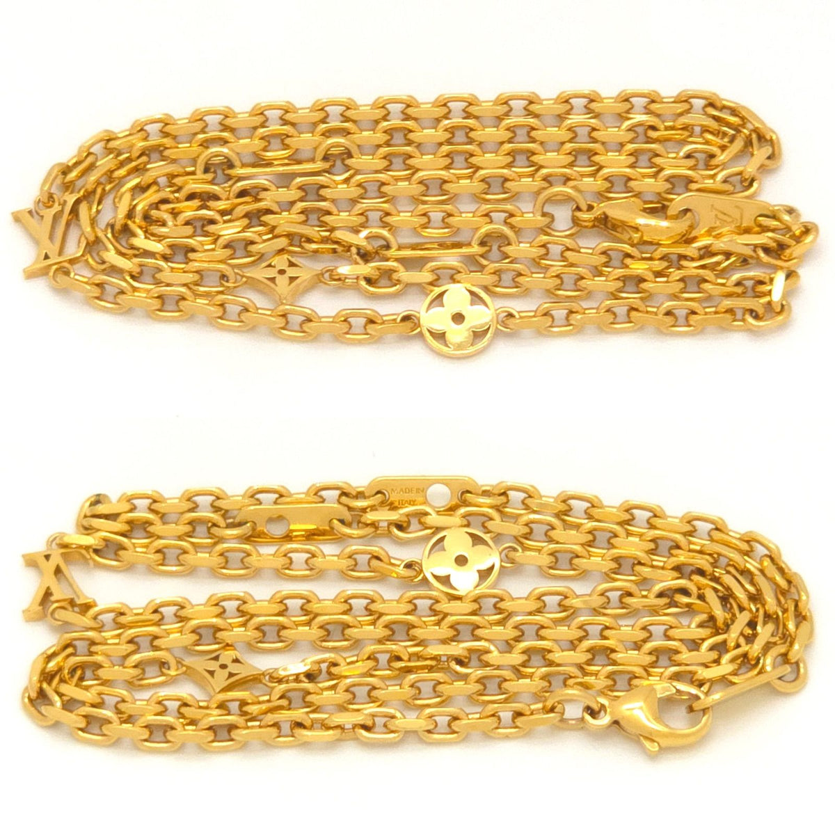 Louis Vuitton Chain LV Yours Gold Colored Metal Length 55.7 LV Signature — view 3