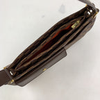 Louis Vuitton Damier Ebene Brown Shoulder Bag Gold — view 7