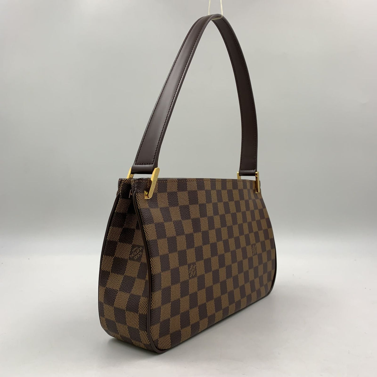 Louis Vuitton Damier Ebene Brown Shoulder Bag Gold — view 2