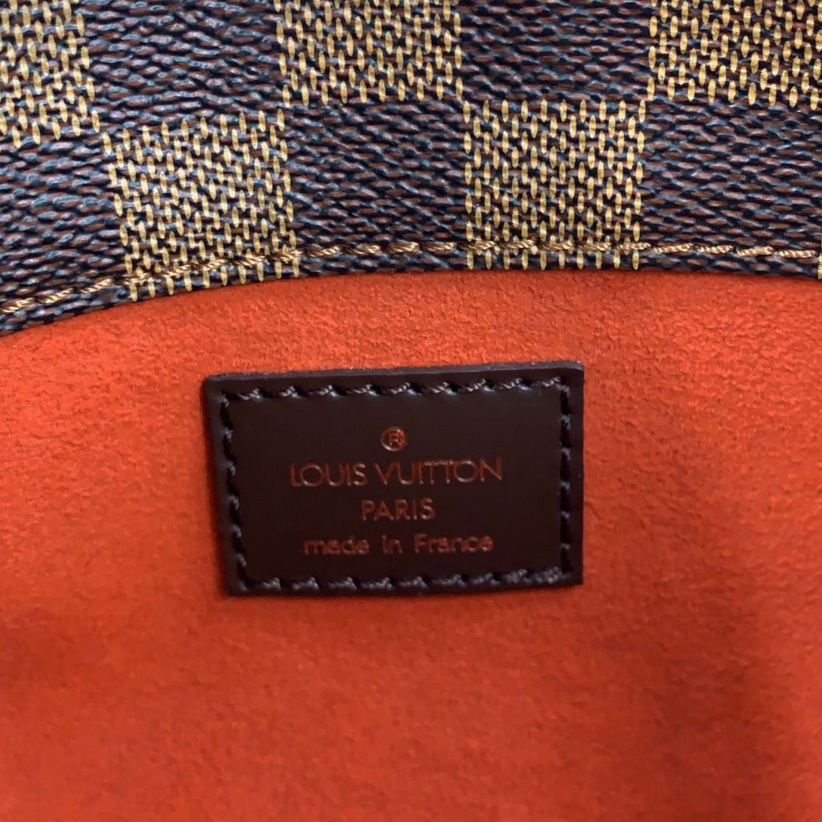 Louis Vuitton Damier Ebene Brown Shoulder Bag Gold — view 4