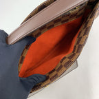 Louis Vuitton Damier Ebene Brown Shoulder Bag Gold — view 6