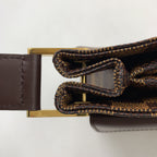 Louis Vuitton Damier Ebene Brown Shoulder Bag Gold — view 8