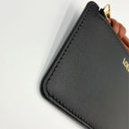 Loewe Pebble Coin Leather Brown Black Card Case Gold — view 8