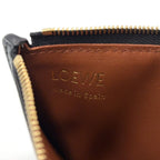 Loewe Pebble Coin Leather Brown Black Card Case Gold — view 4