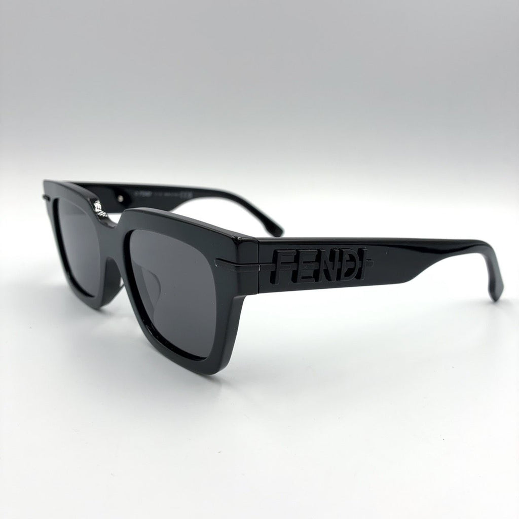 Fendi Graphy Acetate Gray Black Sunglasses Eyewear — view 2