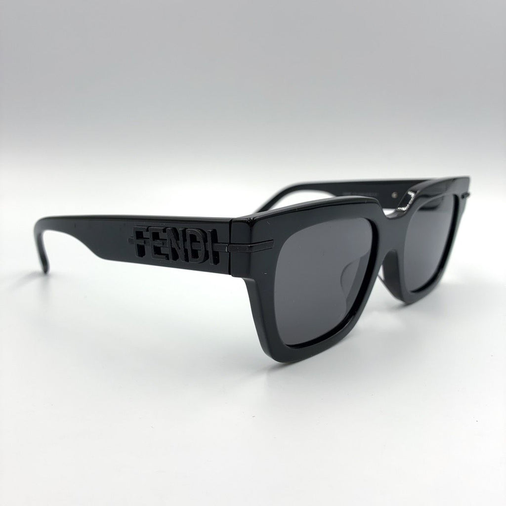Fendi Graphy Acetate Gray Black Sunglasses Eyewear — view 3