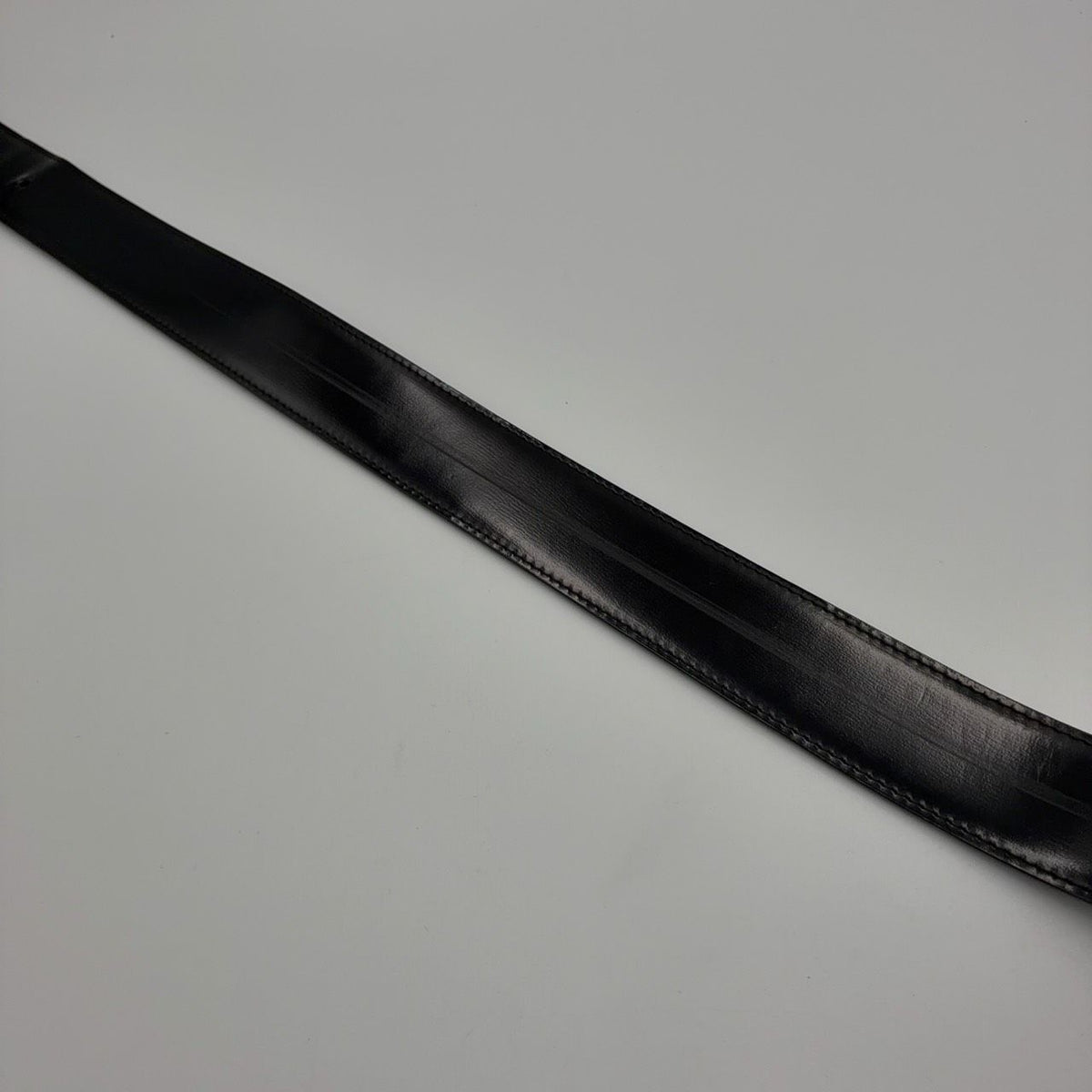 Fendi FF Logo Leather Black Belt Silver — view 7