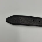 Fendi FF Logo Leather Black Belt Silver — view 8