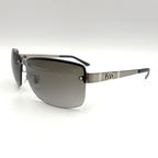 Gucci Interlocking G Logo Acetate Metal Gray Silver Black Sunglasses Eyewear — view 2