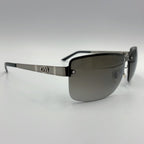 Gucci Interlocking G Logo Acetate Metal Gray Silver Black Sunglasses Eyewear — view 3