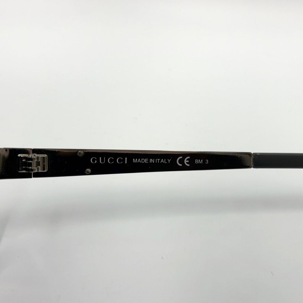 Gucci Interlocking G Logo Acetate Metal Gray Silver Black Sunglasses Eyewear — view 5