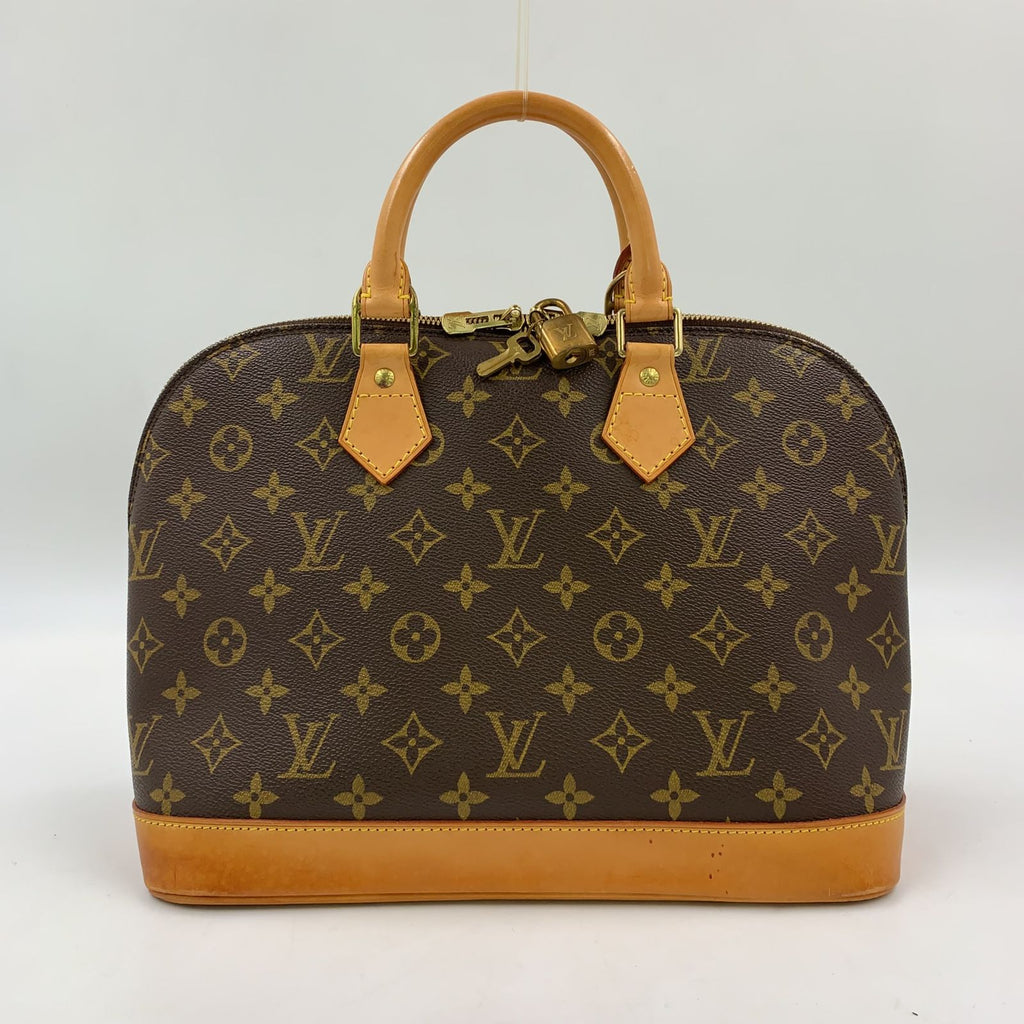 Louis Vuitton Alma PM Monogram Leather Brown Light Handbag Gold