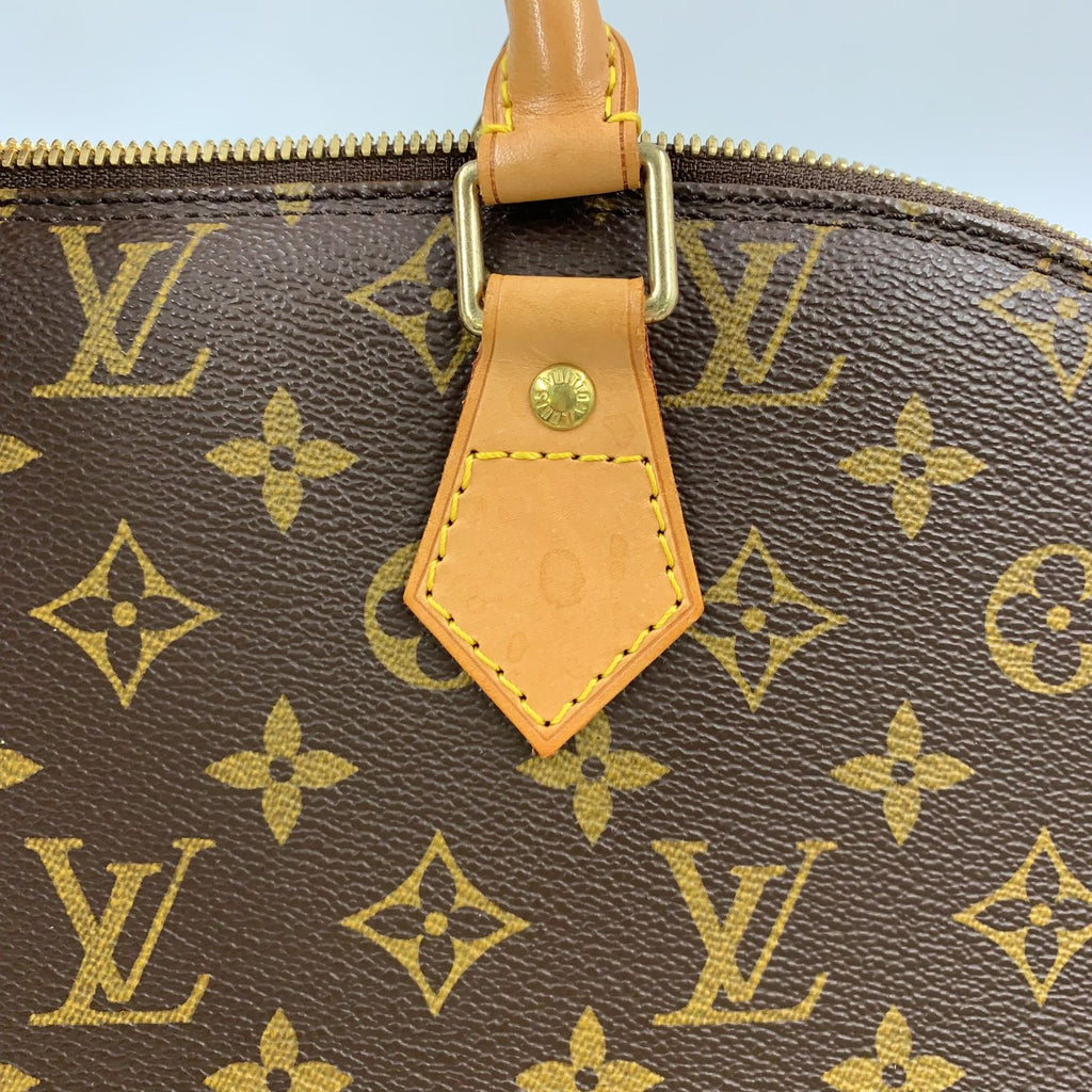 Louis Vuitton Alma PM Monogram Leather Brown Light Handbag Gold — view 8