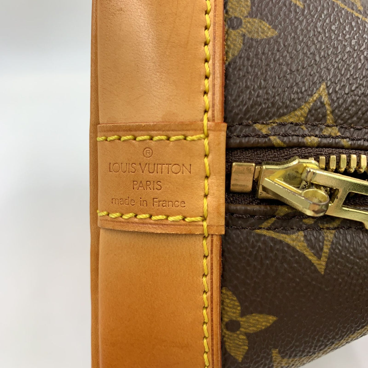 Louis Vuitton Alma PM Monogram Leather Brown Light Handbag Gold — view 4