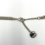 Dior Petit CD Double Metal Color Stone Clear Silver Necklace — view 5