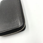 Louis Vuitton Zippy Coin Purse Taiga Ardoise Leather Black Wallet Silver — view 8