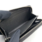 Louis Vuitton Zippy Coin Purse Taiga Ardoise Leather Black Wallet Silver — view 5
