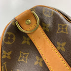 Louis Vuitton Keepall Bandouliere 50 Monogram Leather Brown Light Boston Bag — view 8